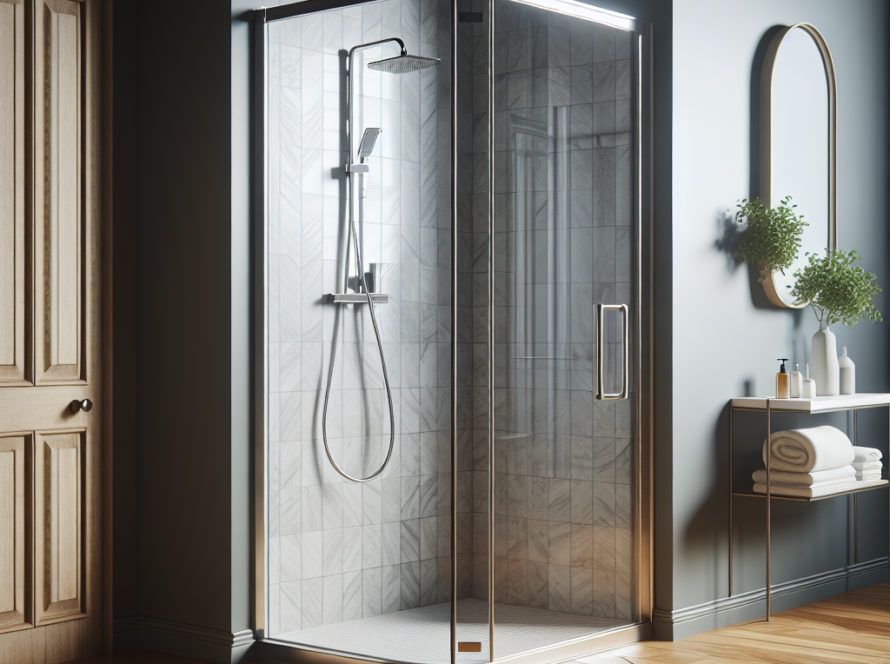 Classical yet modern swing shower doors brilliantly showing their design elegance