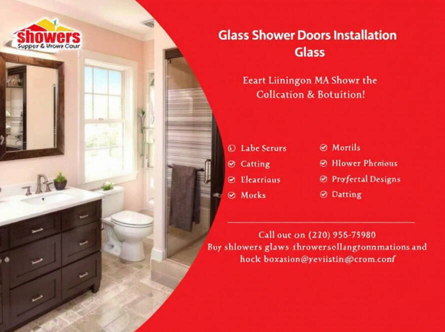 Modern and contemporary shower glass installation in Lexington, MA by expert professionals.