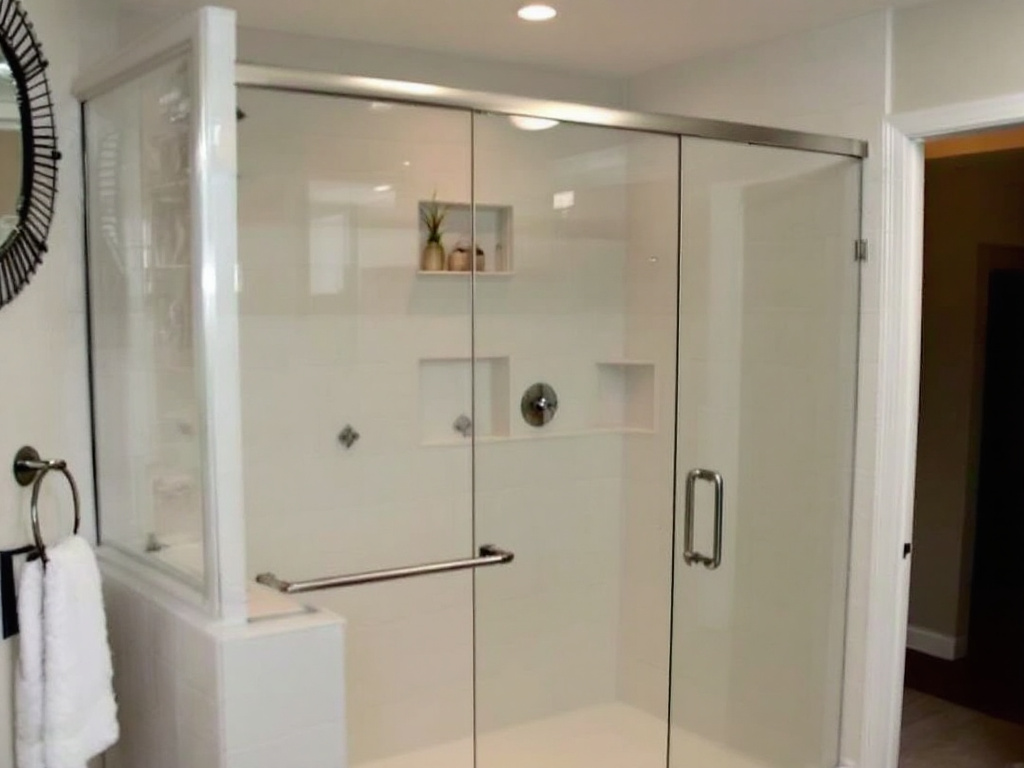 ''Pioneering team in Boston installing contemporary designed shower door'