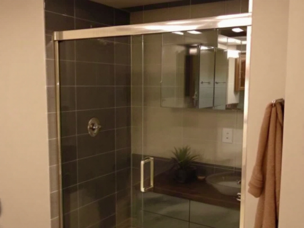 Modern, flawlessly installed sliding shower doors in a Wakefield, MA residence aimed to augment bathroom aesthetics.